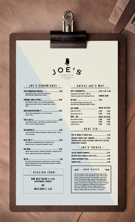 Coffee shop menu coffee barista coffee shop design coffee creamer coffee cafe coffee drinks chalk menu blackboard menu cafeteria menu. Branding: Joe's Coffee by Revert Design - AMS Design Blog
