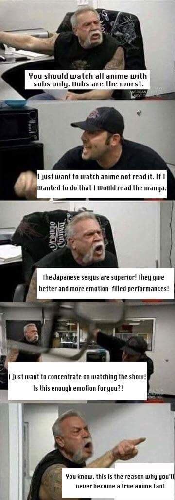 Anime Dub Vs Sub Meme Alilbitofmary