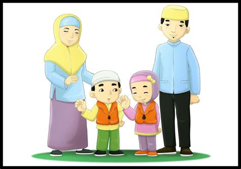 Spesial 54 Gambar Animasi Keluarga Muslim Bahagia
