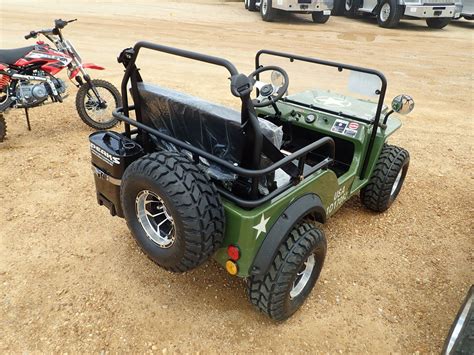 Gas Powered Jeep Themed Go Cart Jm Wood Auction Company Inc
