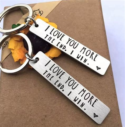 I Love You More Novelty Keyring Keychain Birthday T Etsy