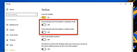 Automatically Hide The Taskbar In Windows 10