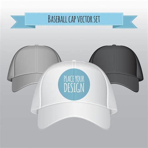 Premium Vector Baseball Cap Vector Set Realistic Illustration