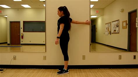 Standing Chest Stretch Against Wall Youtube