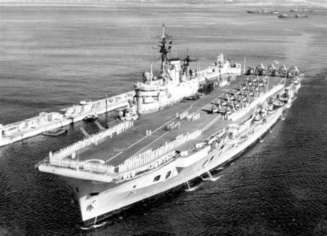 Hms Eagle R 05 At Gibraltar In 1955 Royal Navy Aircraft Carriers Navy