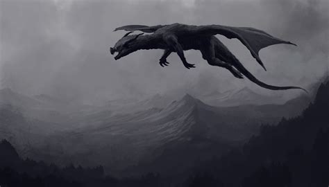 Big Giant Black Dragon 4k Hd Artist 4k Wallpapers