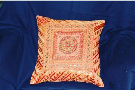 multicolor cotton hand embroidery cushion cover size dimension 16 16 inches at rs 400 in jaipur
