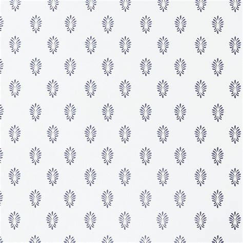 Download Floral Navy Blue And White Pattern Wallpaper