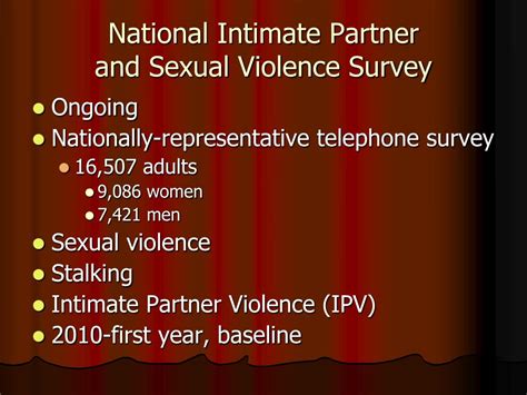 Ppt Overview Of Findings From The 2010 National Intimate Partner And Sexual Violence Survey