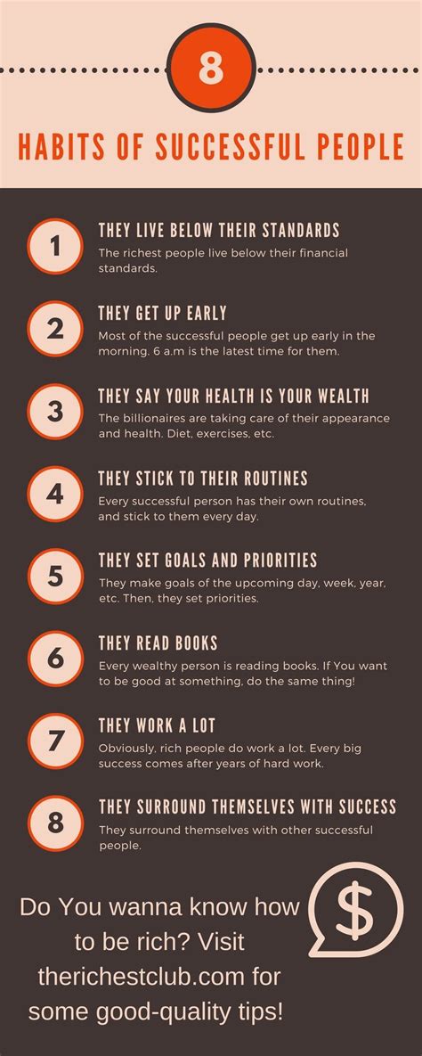 The 8 habits of successful people! Visit therichestclub.com for more! 💰 ...