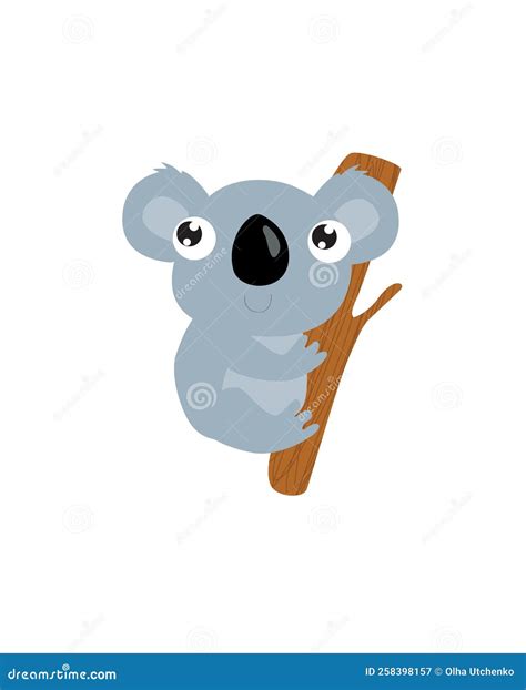 Print Cartoon Koala Vector Cute Koala Australian Animal Cartoon