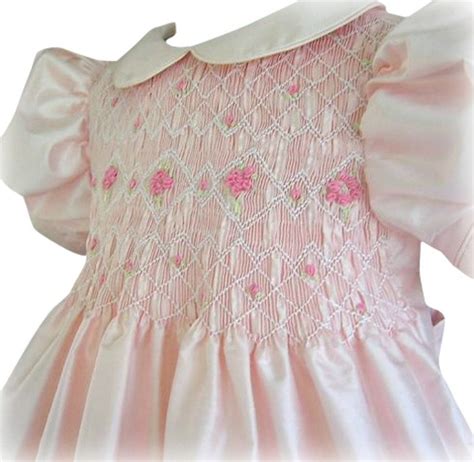 Pink Silk Hand Smocked Dress Flower Girl Special Occasion Etsy