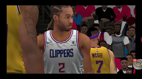 Nba 2k20 Mobile Gameplay Lakers Vs Clippers Youtube