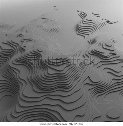 3d Topographic Map Background Concept Topo Stock Illustration 607223849