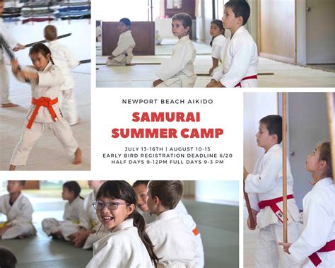 Samurai Summer Camp 2019 Newport Beach Aikikai Aikido Of Orange County