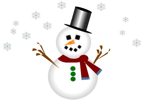 Snowman With Carrot Nose And Hat Clip Art At Vector Clip