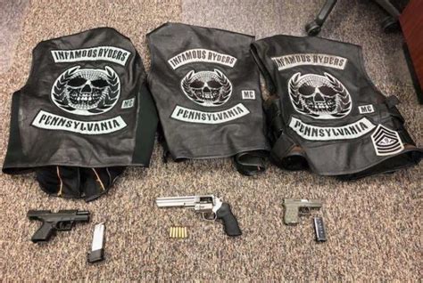 Five Pa Members Of Two Motorcycle Gangs Stopped With Illegal Weapons In