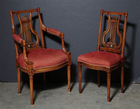 Set of six russian neoclassic mahogany dining or side chairs. Set of 12 Louis XVI Dining Chairs at 1stDibs