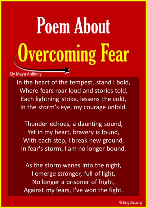 10 Best Poems About Overcoming Fear Engdic