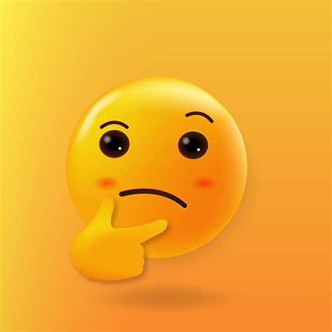 Rosto Pensativo Emoji Fofo 1963887 Vetor No Vecteezy