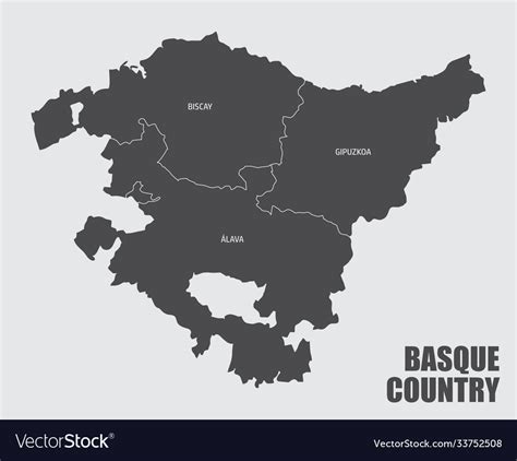 Basque Country Region Map Royalty Free Vector Image