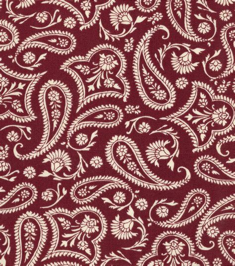 Western Fabric Paisley Print On Red Home Decor Jo Ann Paisley Art