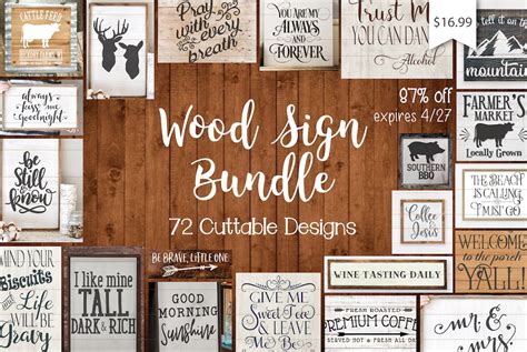 Download EXPIRED: Wood Sign SVG Bundle - SoFontsy | Painted wood ...