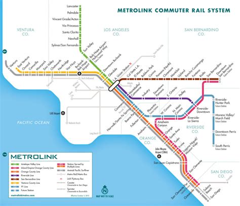 Transit Maps Submission Official Map Metrolink Commuter Rail System