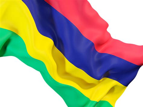 Waving Flag Closeup Illustration Of Flag Of Mauritius