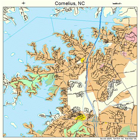 Cornelius North Carolina Street Map 3714700