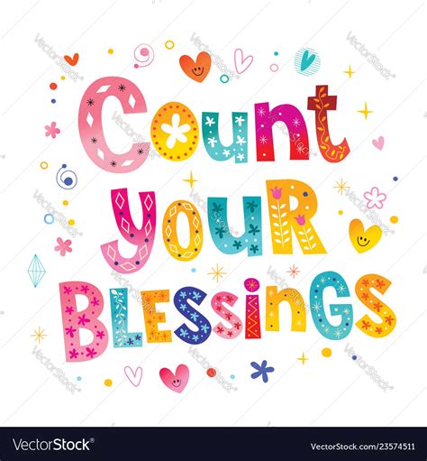 Count Your Blessings Royalty Free Vector Image