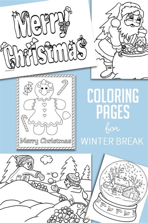 Christmas And Winter Coloring Pages For Kids To Color Coloring Pages