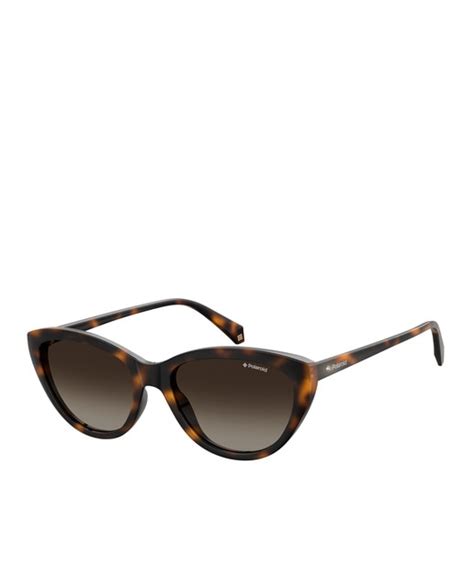 gafas de sol de mujer polaroid cat eye en havana oscuro con lentes polarizadas · polaroid · moda