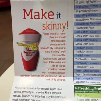 Blend until nice creamy mixture is made. smoothie king recipe book