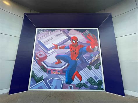 Photos New Web Slingers Spider Man Mural Swings Into Downtown Disney