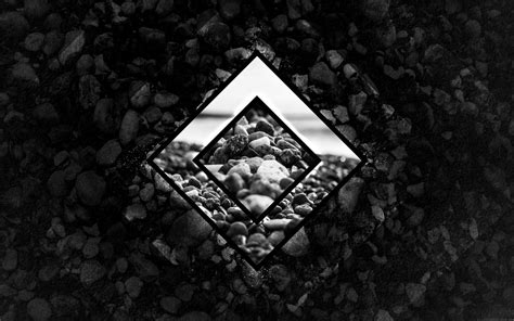 Geometry Minimalism Dark Stones Polyscape Hd Wallpapers Desktop
