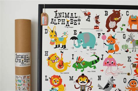 Animal Alphabet Childrens Nursery Print By Ketchup On Everything