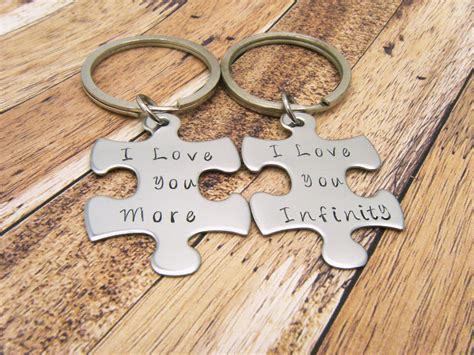 I Love You More I Love You Infinity Couples Keychains Couples T