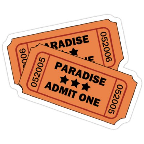 More stories for two tickets to paradise eddie money » "Two tickets to paradise" Stickers by Leevis | Redbubble