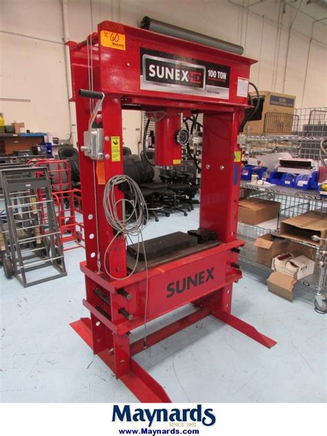 Sunex Hd 57100aha 100 Ton Airhydraulic H Frame Shop Press 36 Between