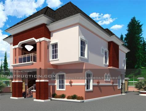 Nigerian Houseplan Design 2bedroom 3bedroom Duplex On Half Plotpics