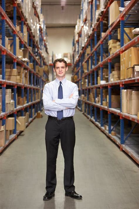 Portrait Of Manager In Warehouse Stock Photo Image Of Order Male