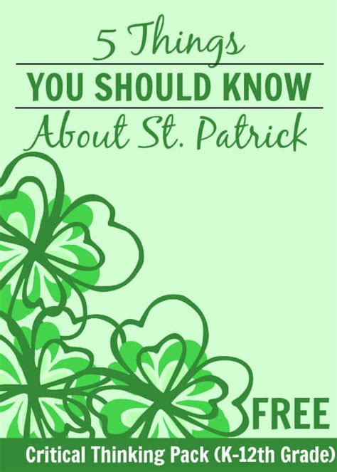 Teaching Your Child About St Patrick Free Printables