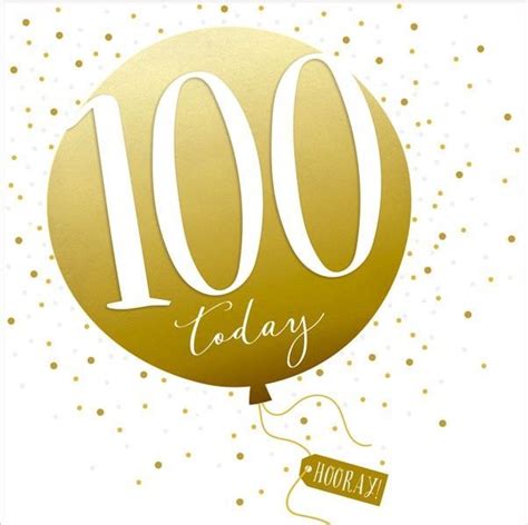100th Birthday Card Sparkly And Glittery Birthday Card 100 Today