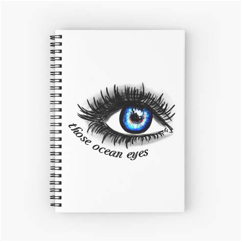 Ocean Eyes Drawing Spiral Notebook For Sale By Oliviaossege Redbubble