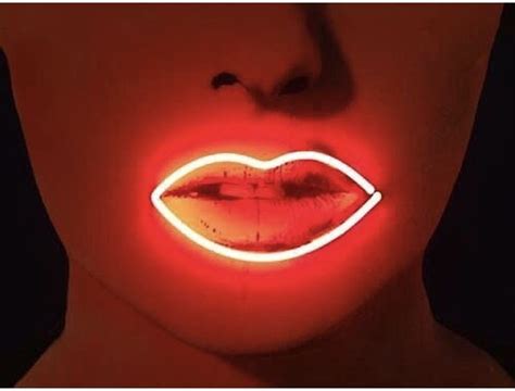 Ooh La Lip Neon Neon Lips Red Aesthetic