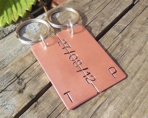 From earrings, charm bracelets, necklaces and much more. Set Of Personalised Solid Copper Engagement Birthday 7th ...