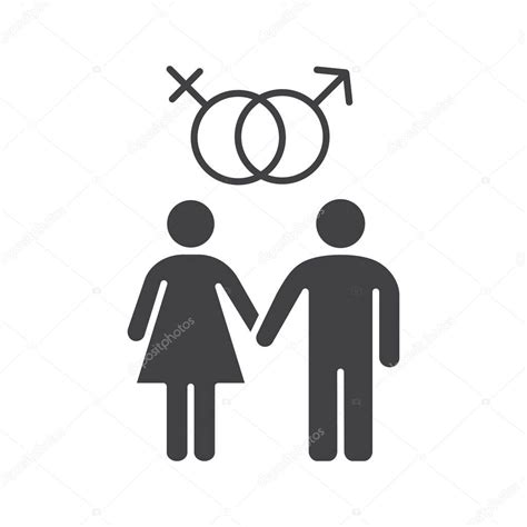 heterosexual couple icon — stock vector © bsd 153461144