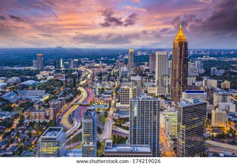 Atlanta Georgia Downtown Aerial View Stock Photo Edit Now 174219026