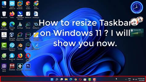 How To Resize Or Change Taskbar Size Windows 11 Youtube